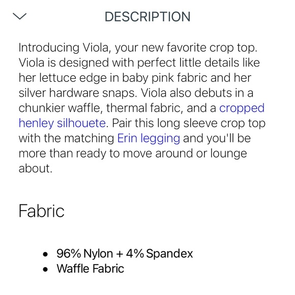 NWT Frankie’s Bikinis Viola Thermal Waffle Long Sleeve Henley Crop Top - Picture 7 of 9